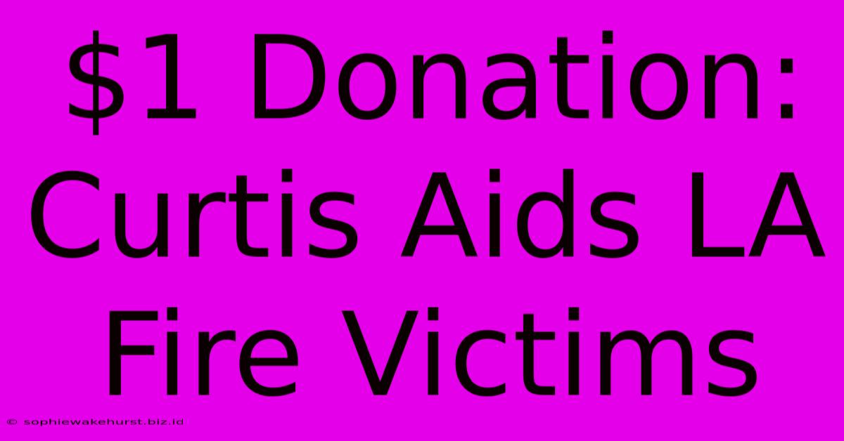 $1 Donation: Curtis Aids LA Fire Victims