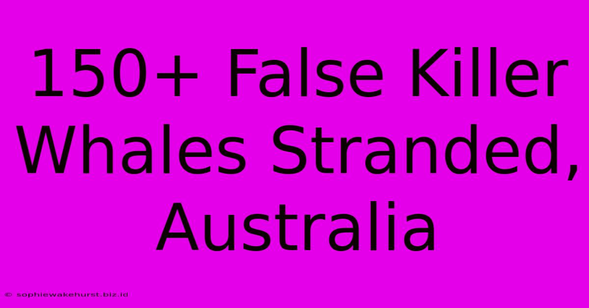 150+ False Killer Whales Stranded, Australia