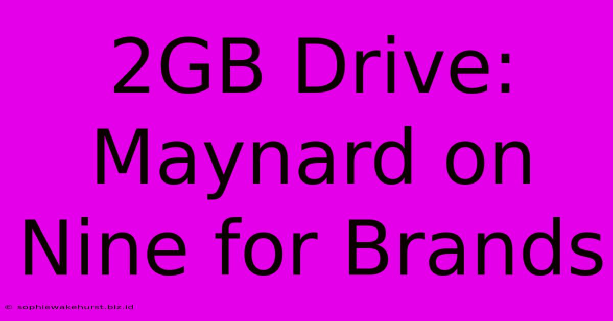 2GB Drive: Maynard On Nine For Brands