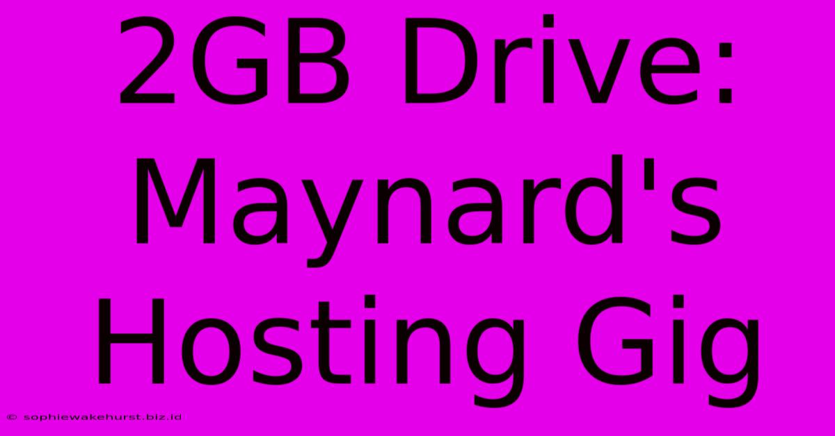 2GB Drive: Maynard's Hosting Gig