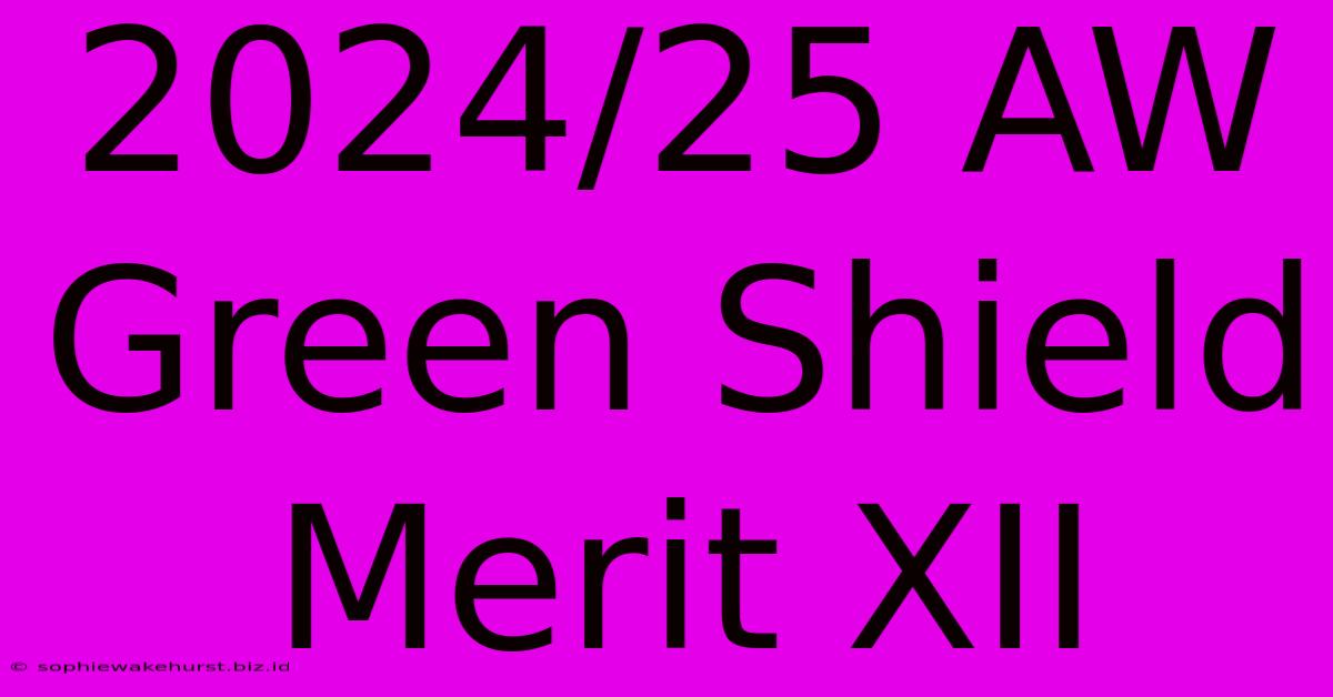 2024/25 AW Green Shield Merit XII