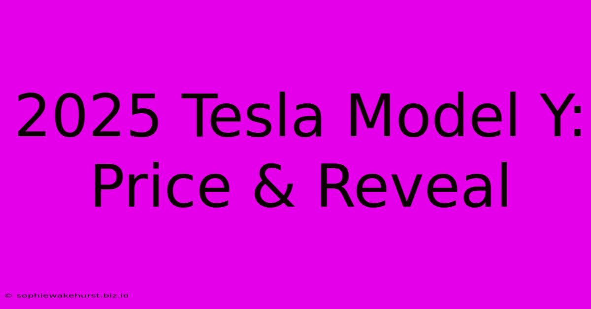 2025 Tesla Model Y: Price & Reveal