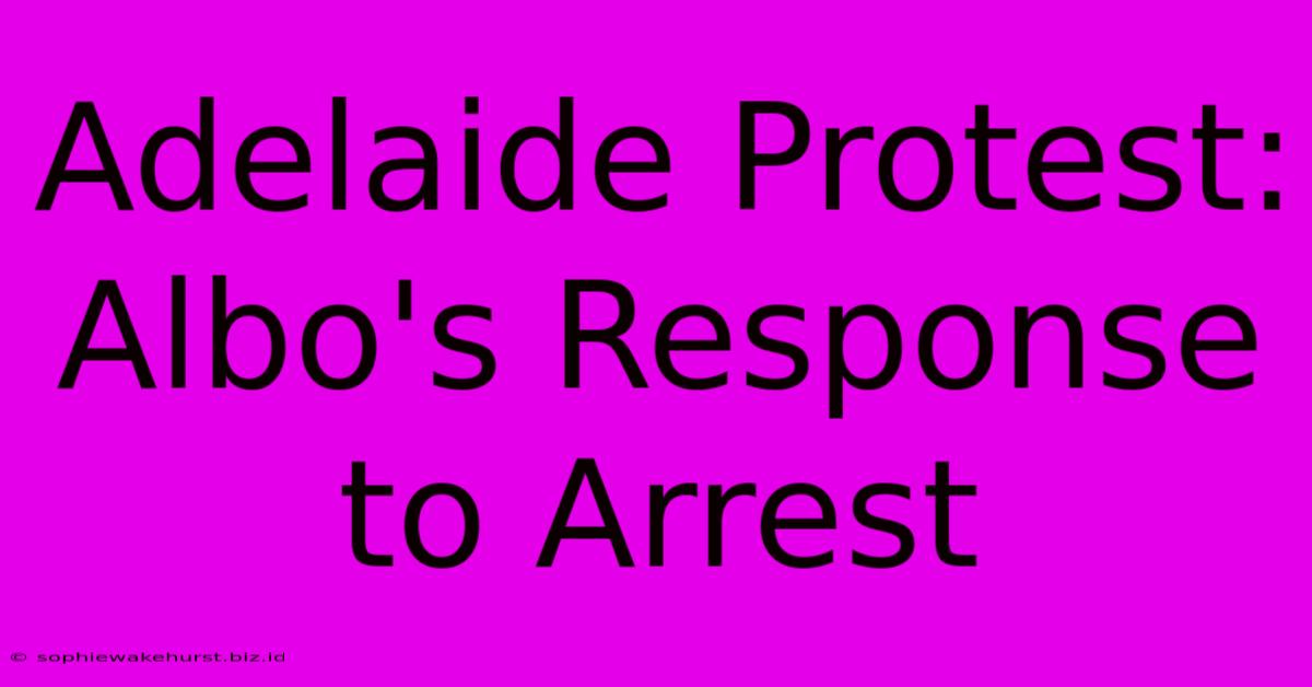 Adelaide Protest: Albo's Response To Arrest