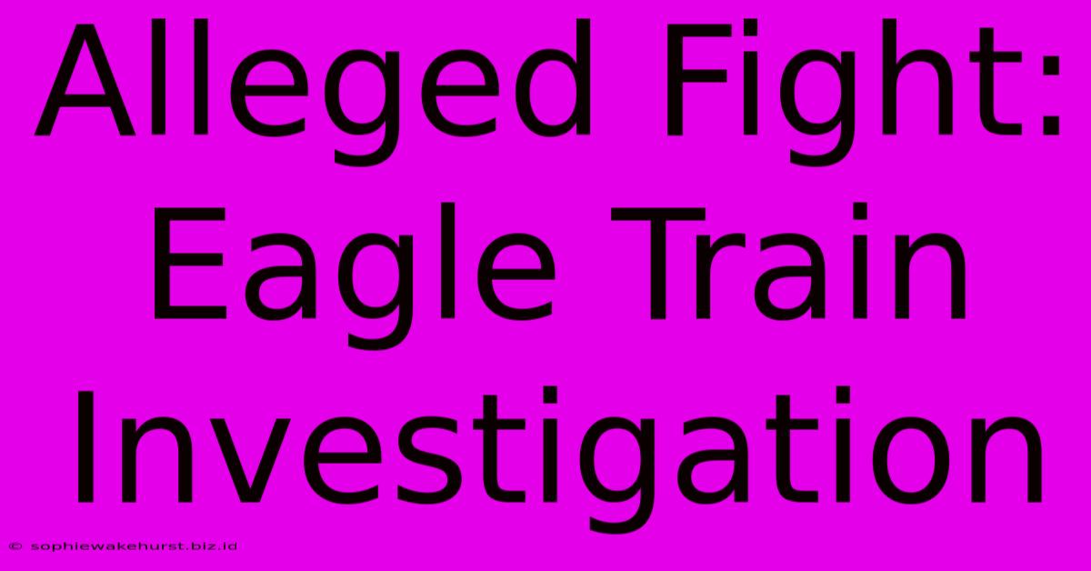 Alleged Fight: Eagle Train Investigation