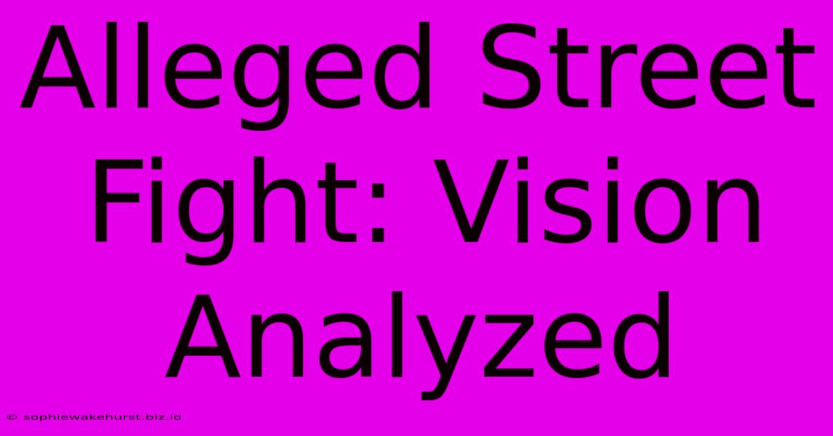 Alleged Street Fight: Vision Analyzed