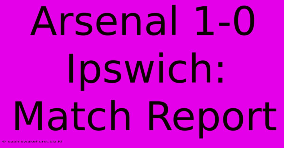 Arsenal 1-0 Ipswich: Match Report