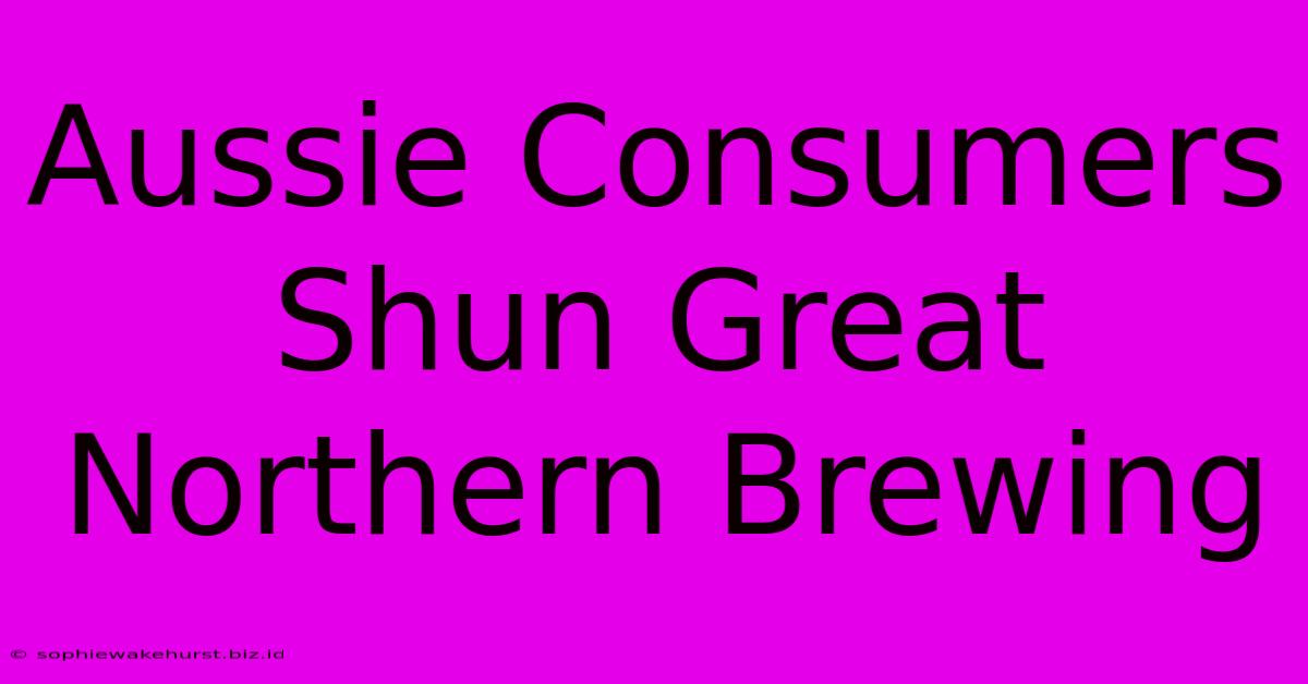 Aussie Consumers Shun Great Northern Brewing