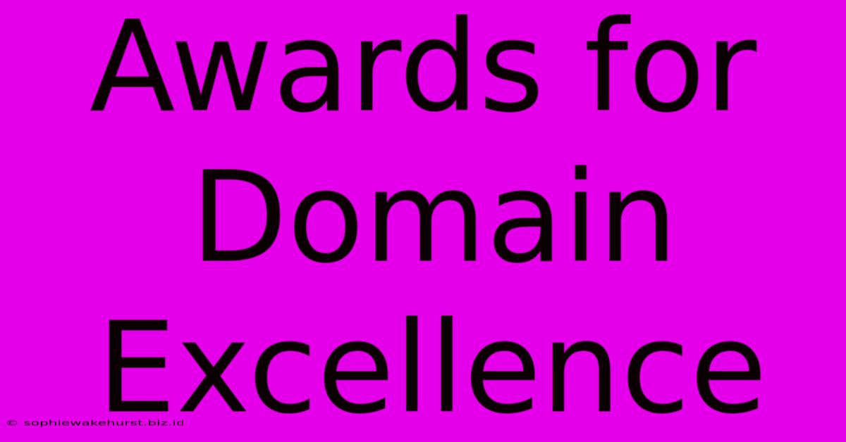 Awards For Domain Excellence