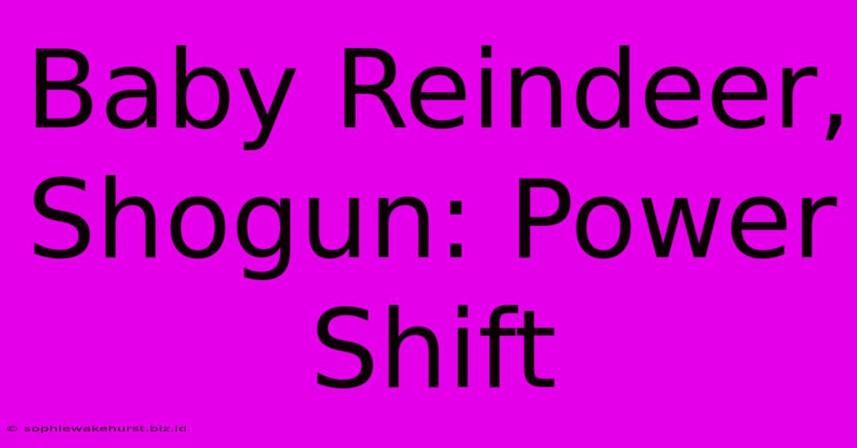 Baby Reindeer, Shogun: Power Shift