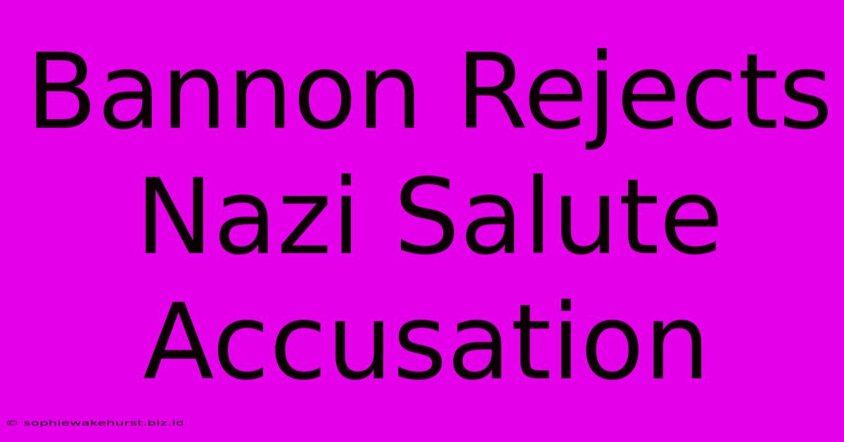 Bannon Rejects Nazi Salute Accusation