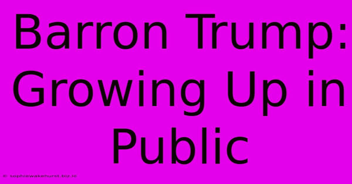 Barron Trump: Growing Up In Public