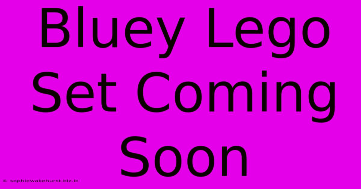 Bluey Lego Set Coming Soon