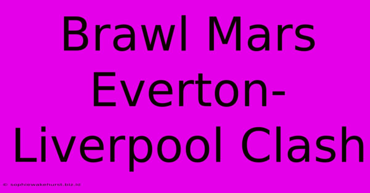 Brawl Mars Everton-Liverpool Clash