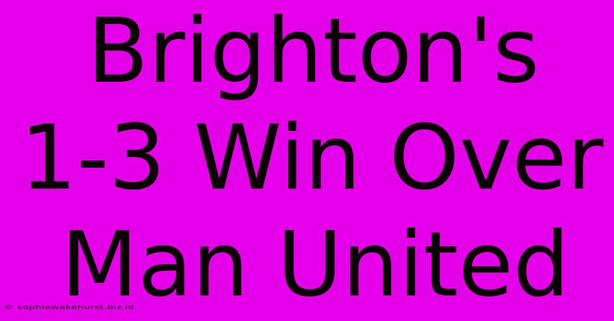 Brighton's 1-3 Win Over Man United