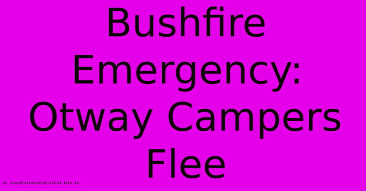 Bushfire Emergency: Otway Campers Flee