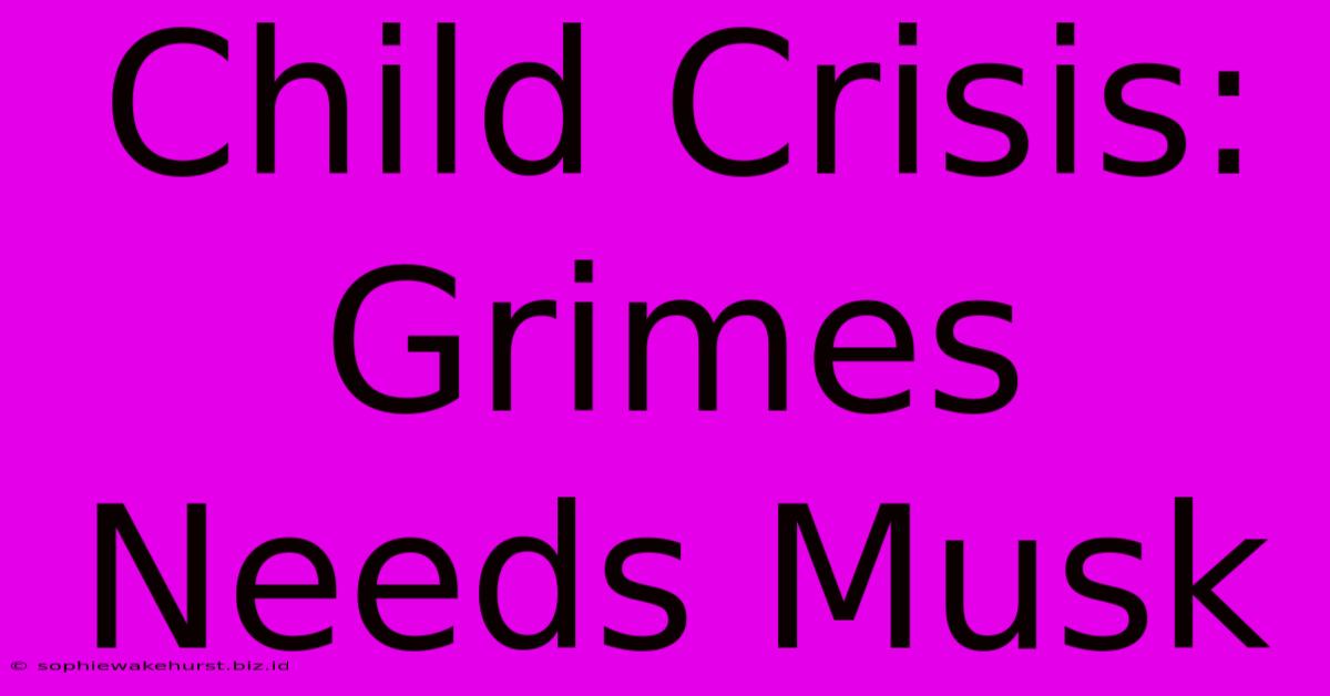 Child Crisis: Grimes Needs Musk