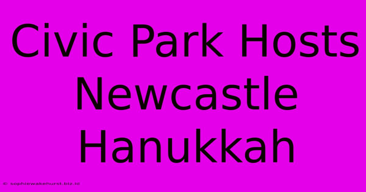 Civic Park Hosts Newcastle Hanukkah