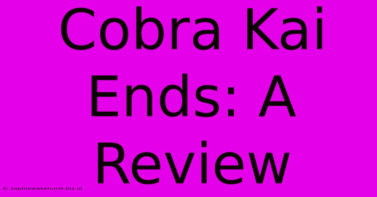 Cobra Kai Ends: A Review