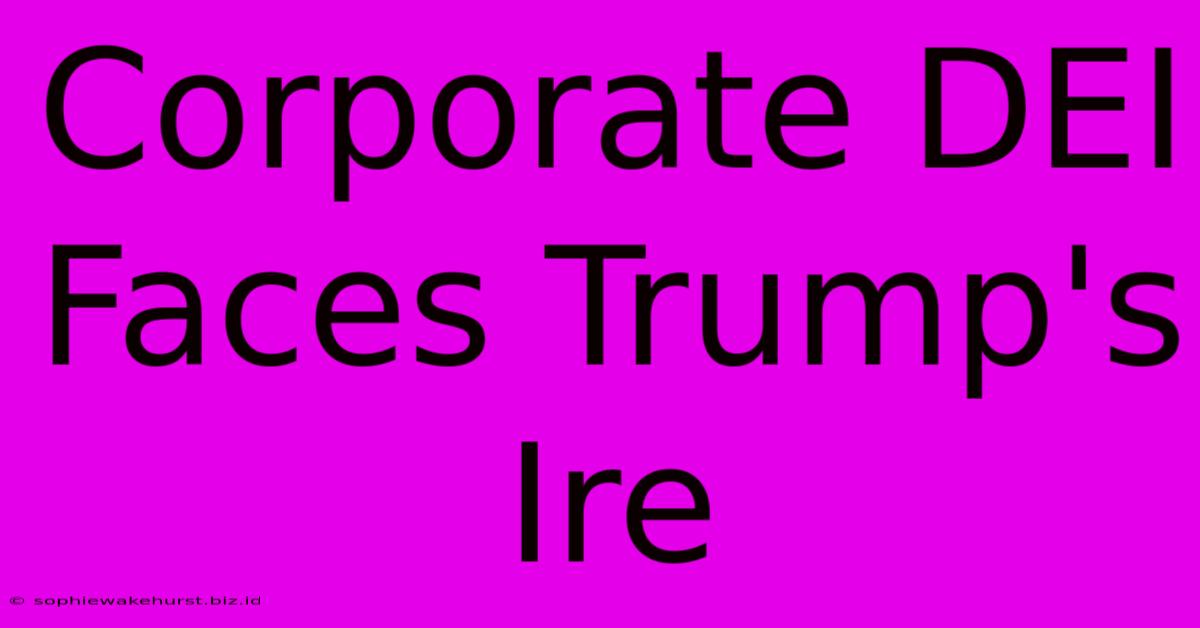 Corporate DEI Faces Trump's Ire