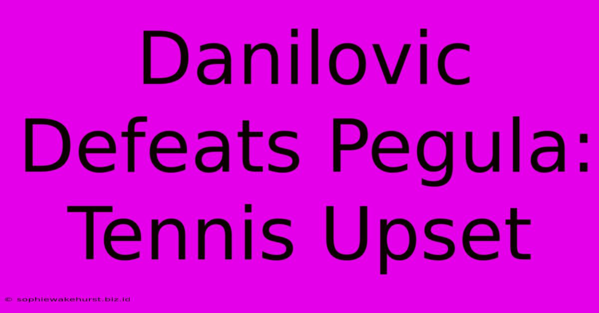 Danilovic Defeats Pegula: Tennis Upset