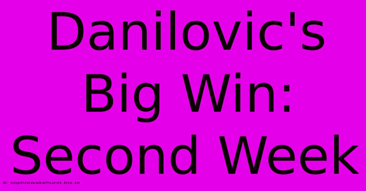 Danilovic's Big Win: Second Week