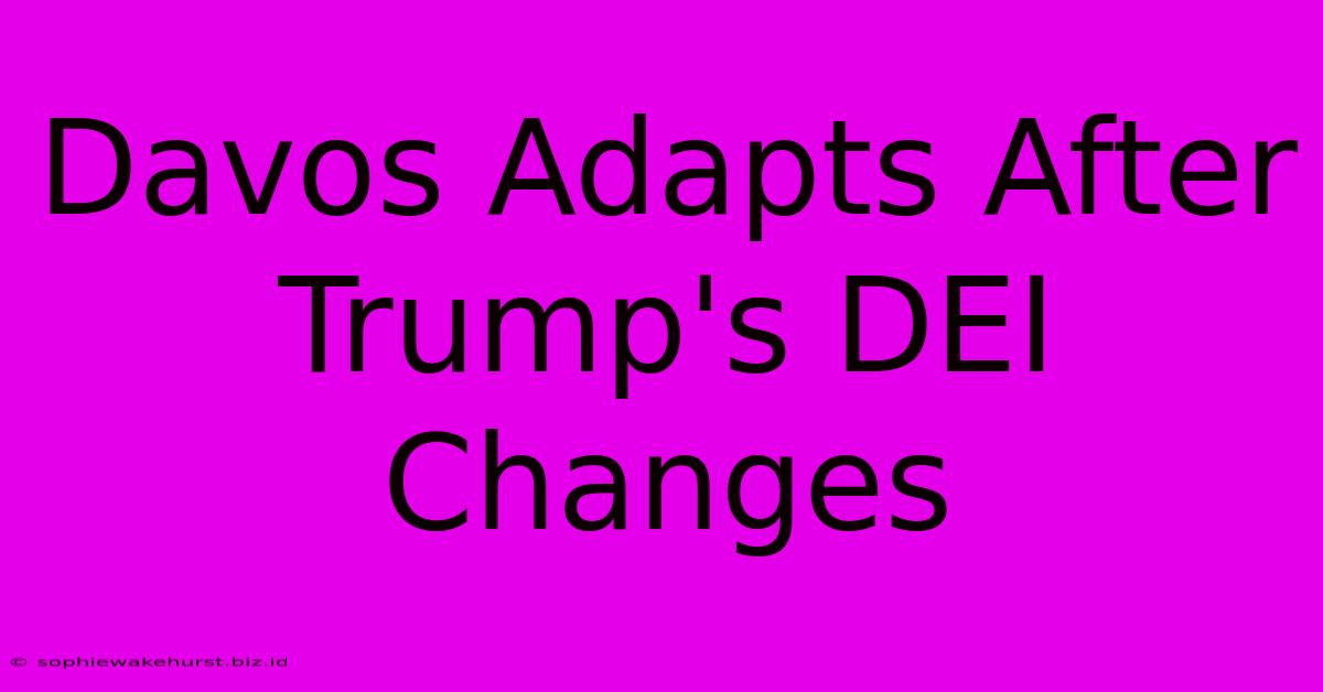 Davos Adapts After Trump's DEI Changes