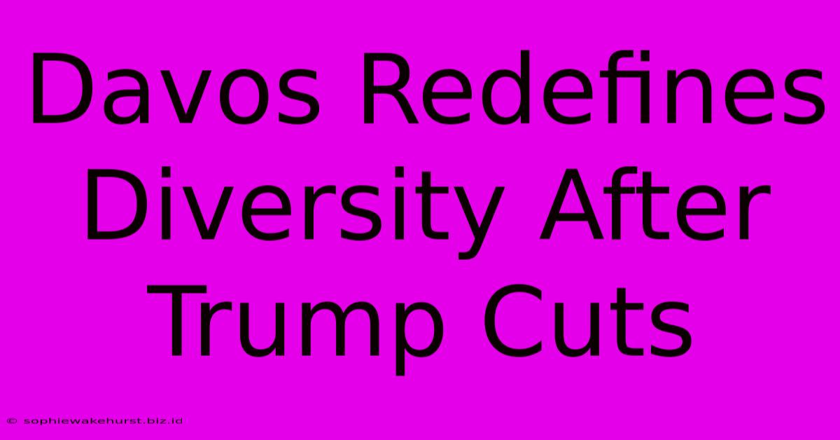 Davos Redefines Diversity After Trump Cuts