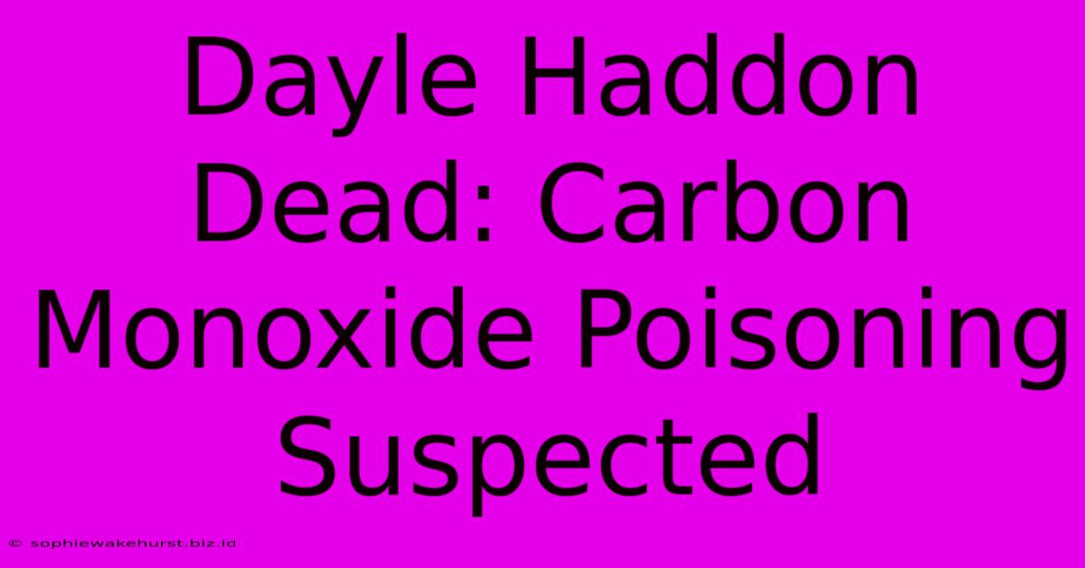 Dayle Haddon Dead: Carbon Monoxide Poisoning Suspected