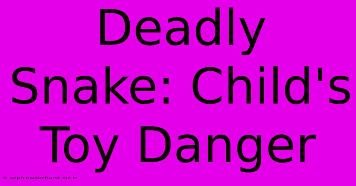 Deadly Snake: Child's Toy Danger