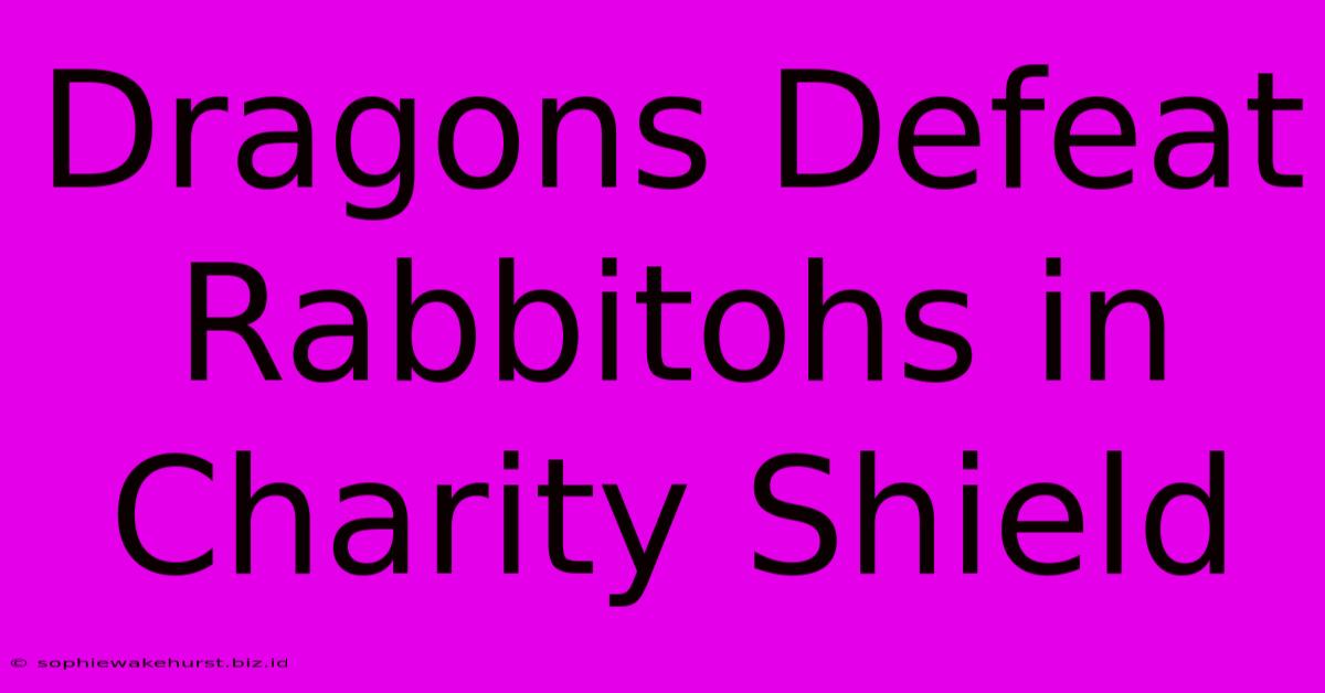 Dragons Defeat Rabbitohs In Charity Shield