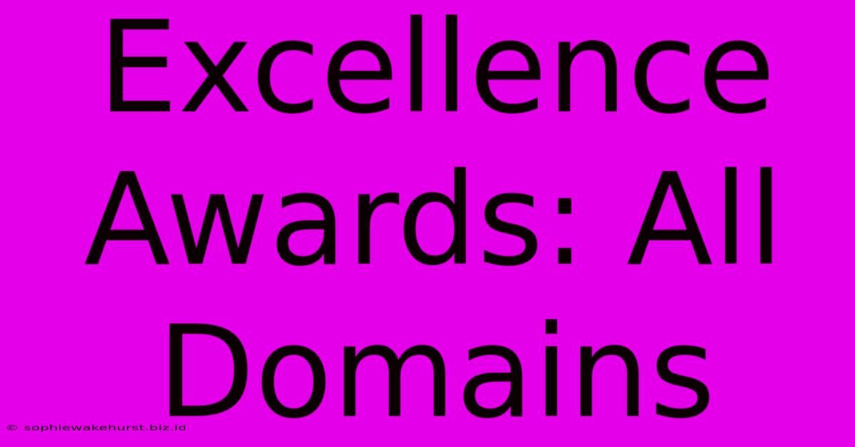 Excellence Awards: All Domains