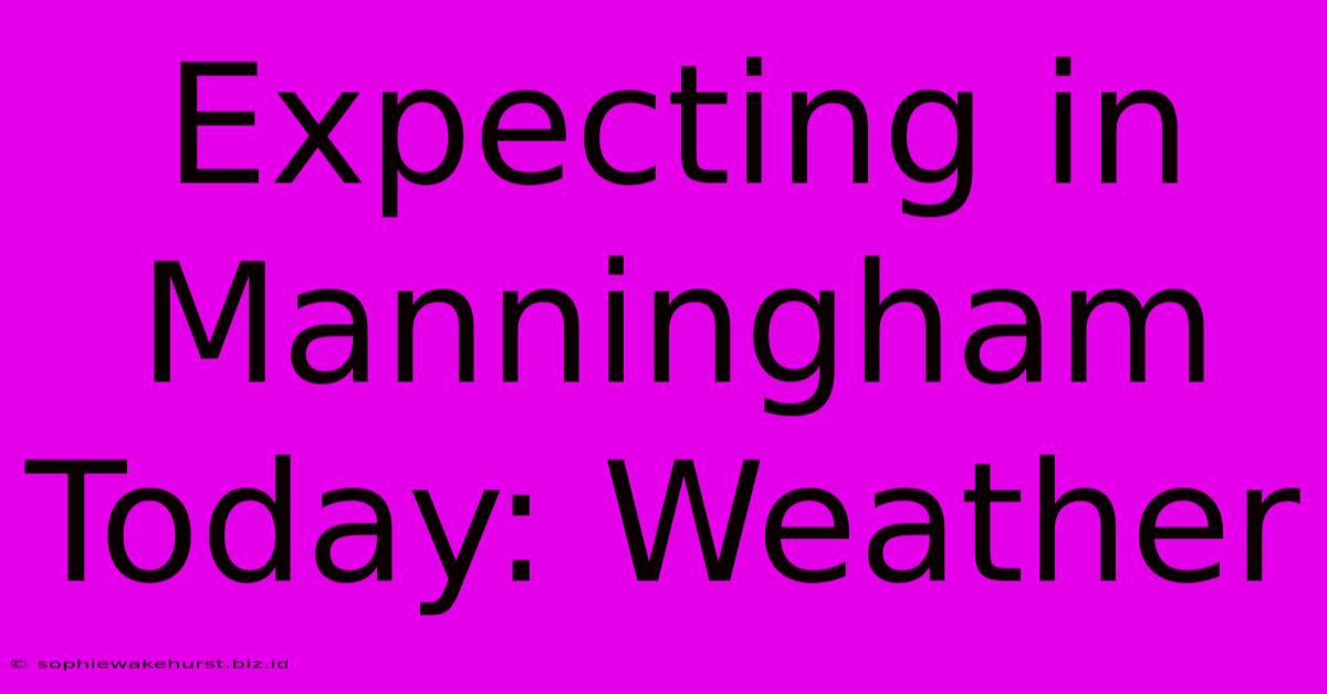 Expecting In Manningham Today: Weather