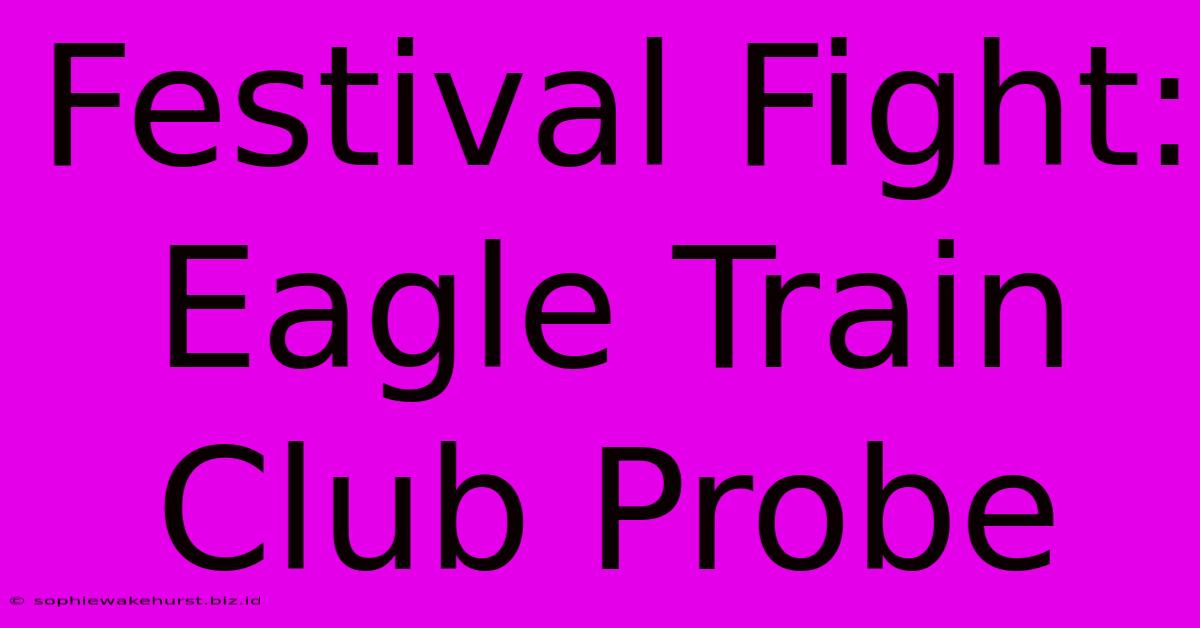 Festival Fight: Eagle Train Club Probe