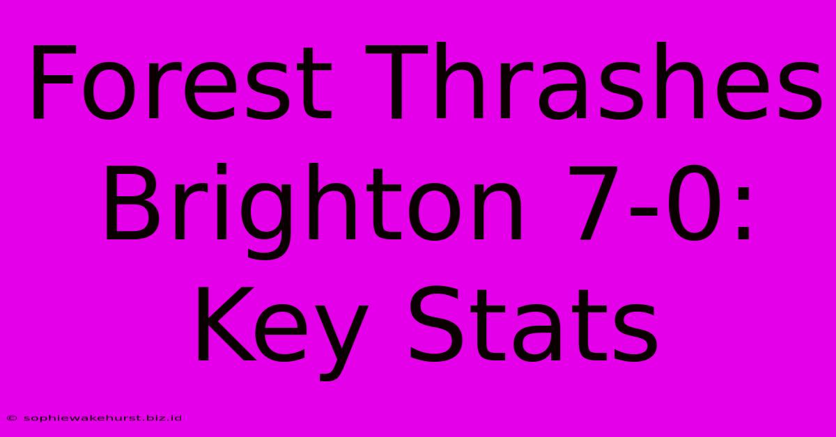 Forest Thrashes Brighton 7-0: Key Stats