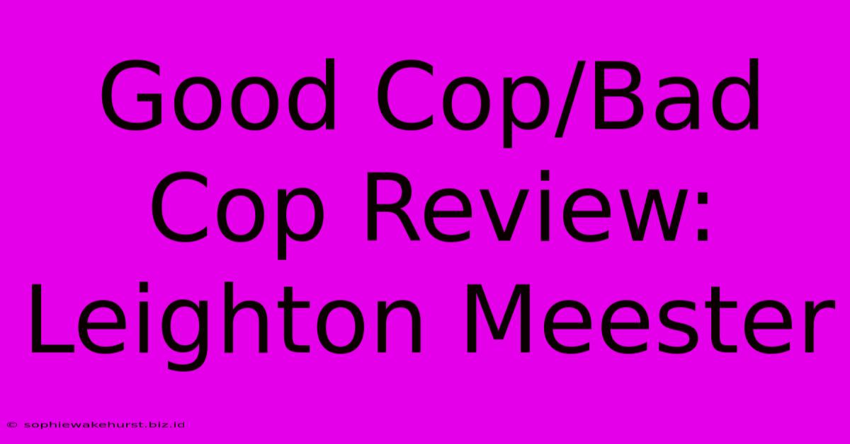 Good Cop/Bad Cop Review: Leighton Meester