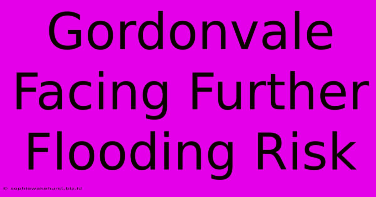 Gordonvale Facing Further Flooding Risk