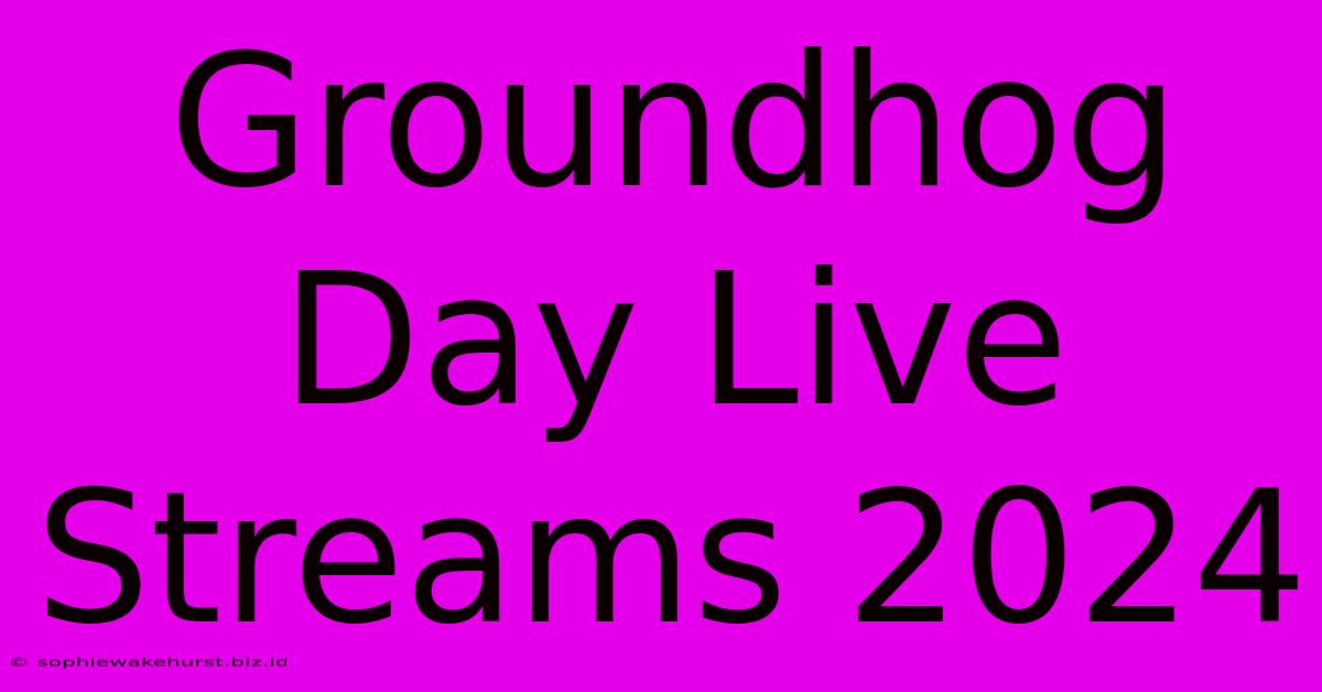 Groundhog Day Live Streams 2024