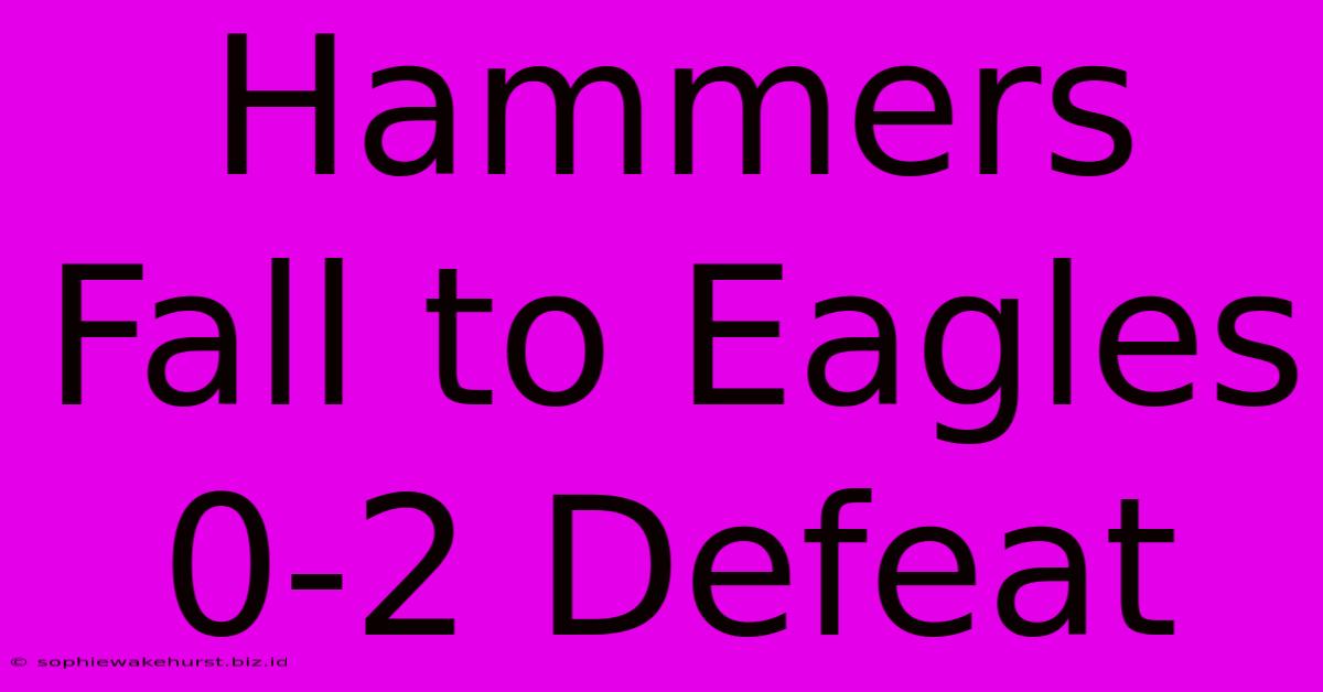 Hammers Fall To Eagles 0-2 Defeat