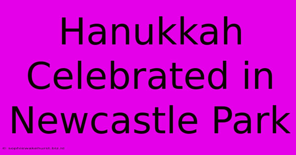 Hanukkah Celebrated In Newcastle Park