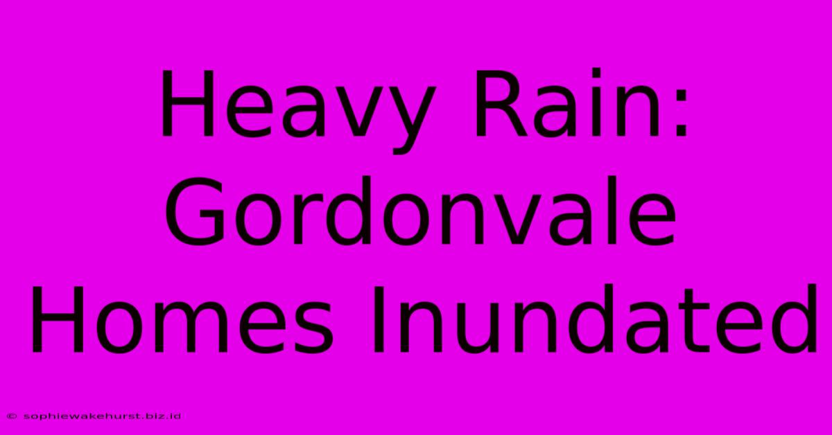 Heavy Rain: Gordonvale Homes Inundated