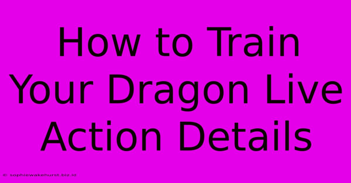 How To Train Your Dragon Live Action Details