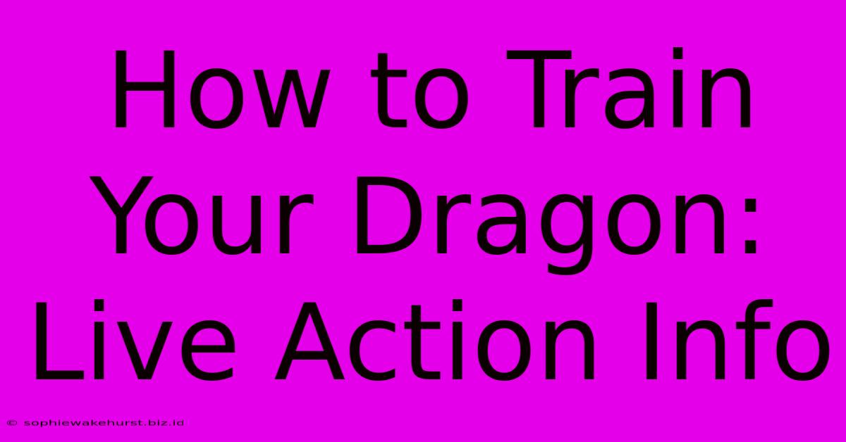 How To Train Your Dragon: Live Action Info