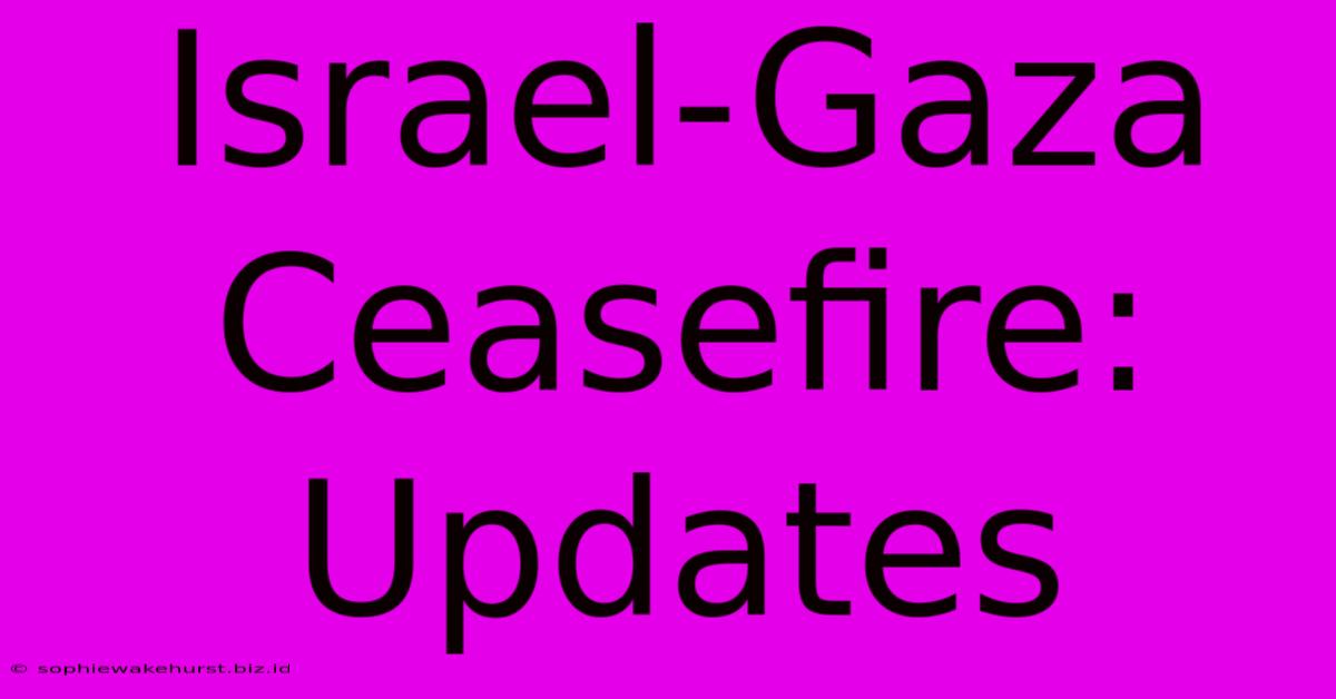 Israel-Gaza Ceasefire: Updates