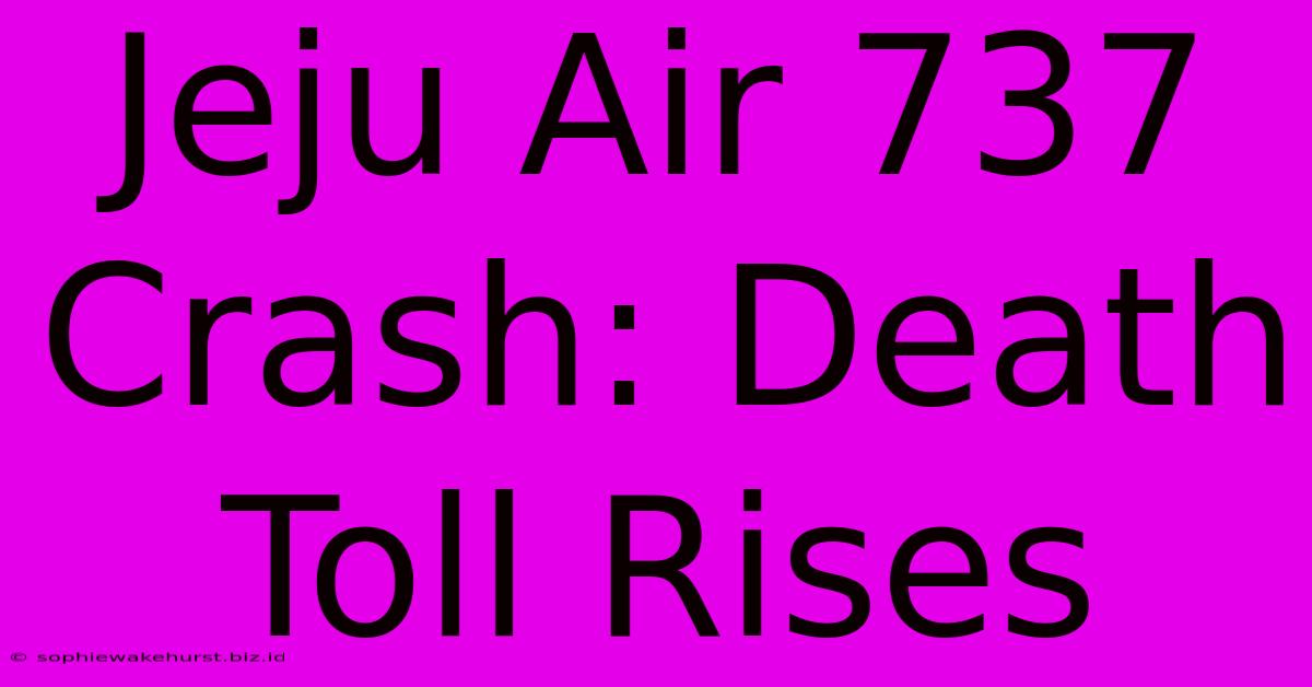 Jeju Air 737 Crash: Death Toll Rises