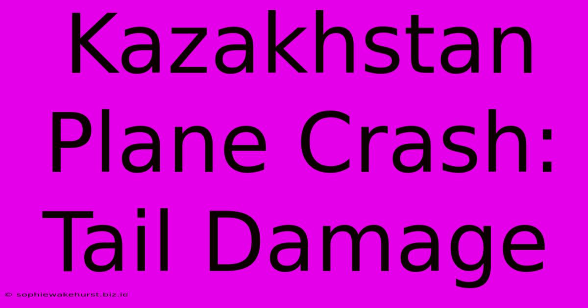 Kazakhstan Plane Crash: Tail Damage