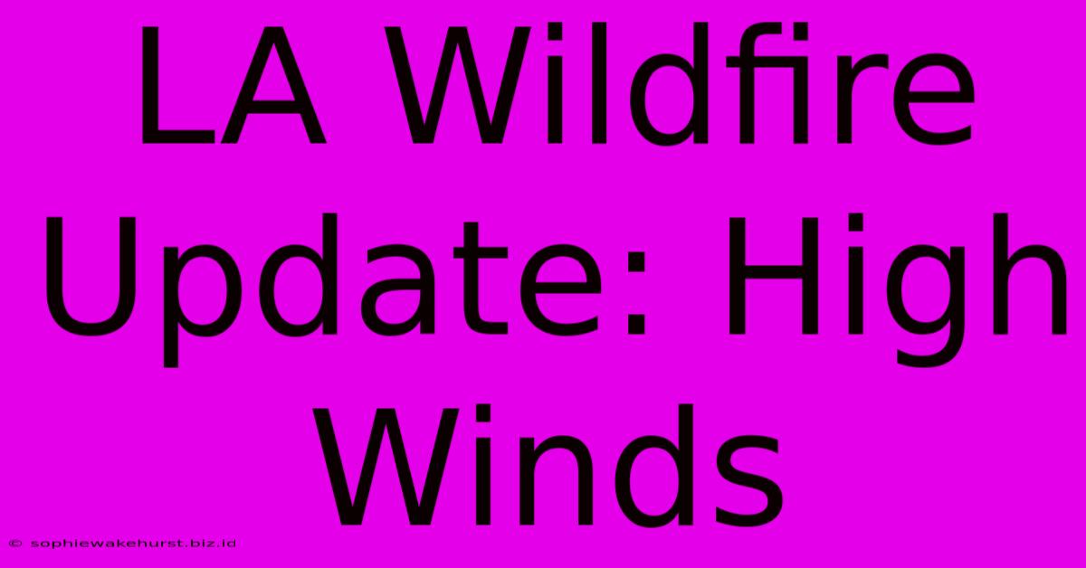 LA Wildfire Update: High Winds