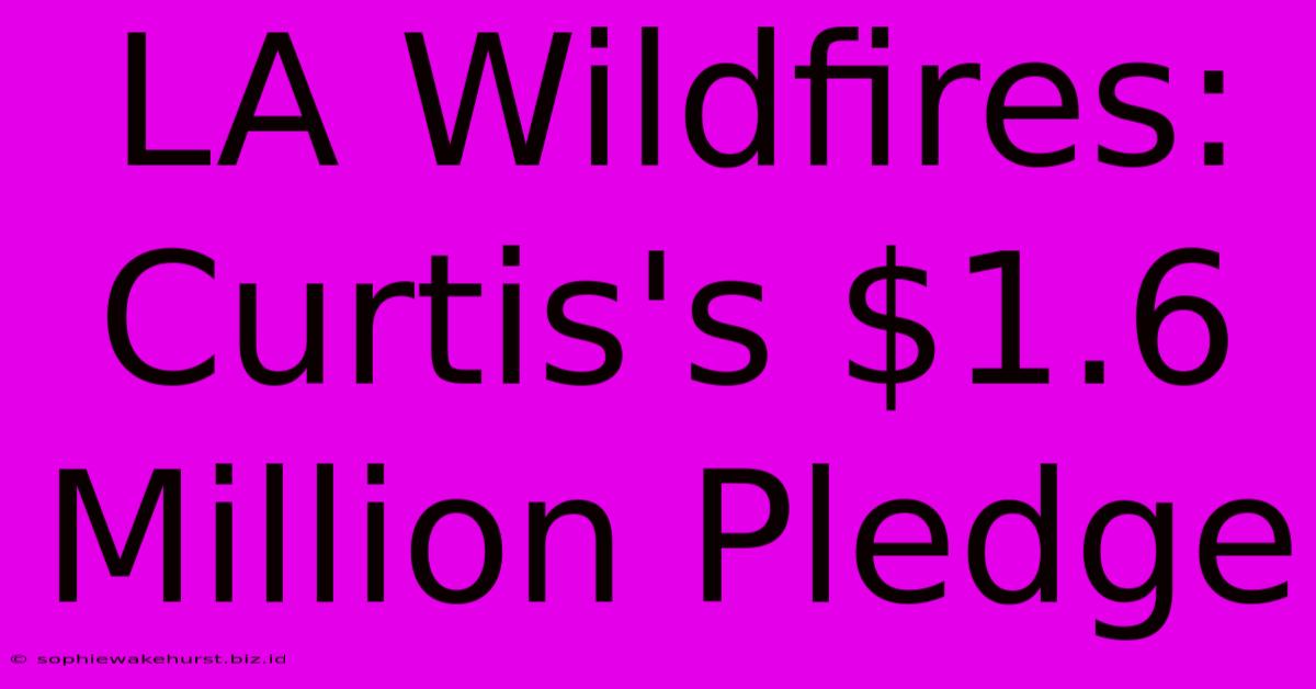 LA Wildfires: Curtis's $1.6 Million Pledge