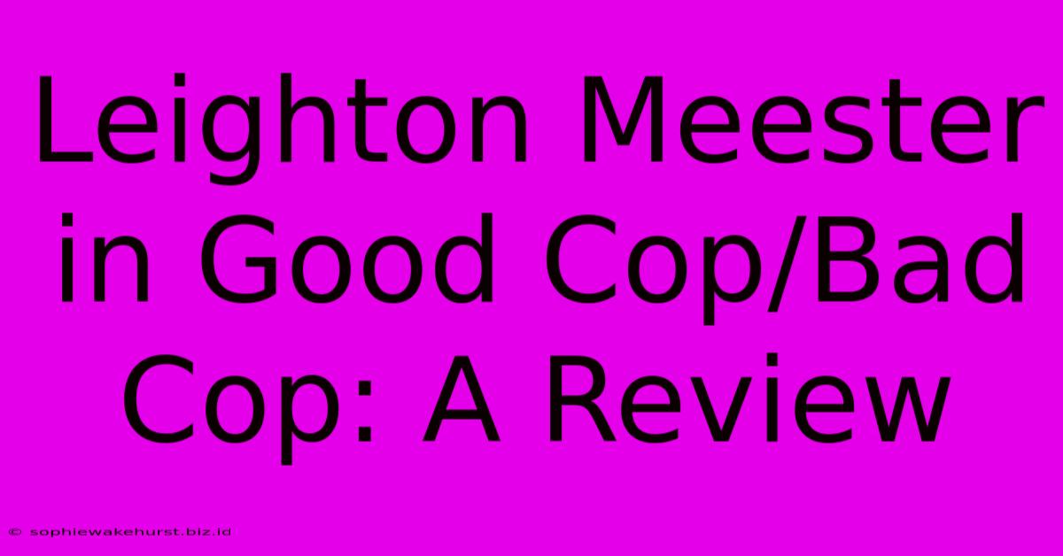 Leighton Meester In Good Cop/Bad Cop: A Review