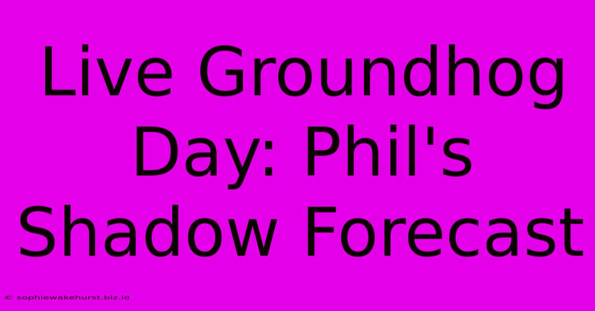 Live Groundhog Day: Phil's Shadow Forecast