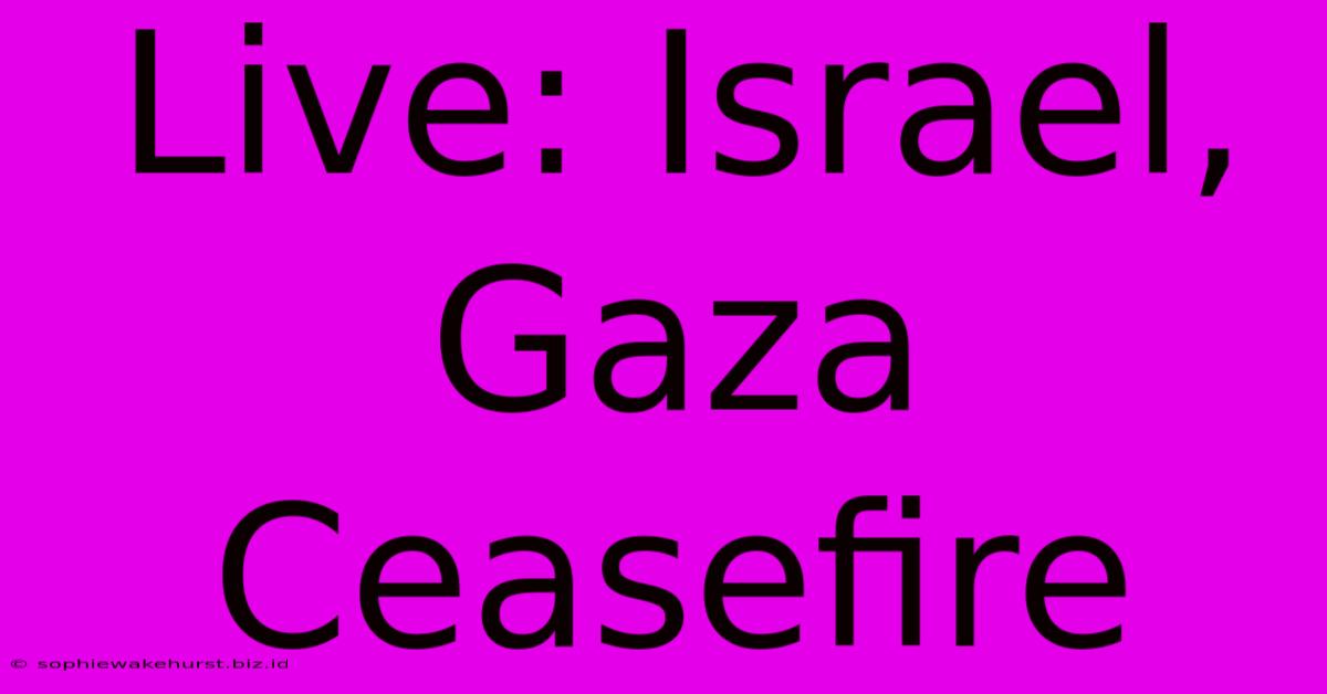 Live: Israel, Gaza Ceasefire